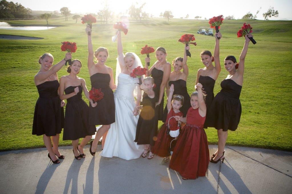 Bride and her bridemaids